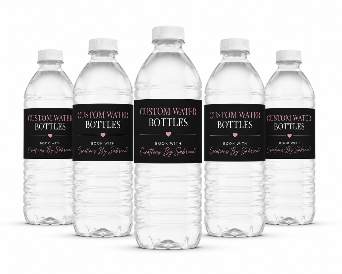 Custom Water Bottles (10 Pack)