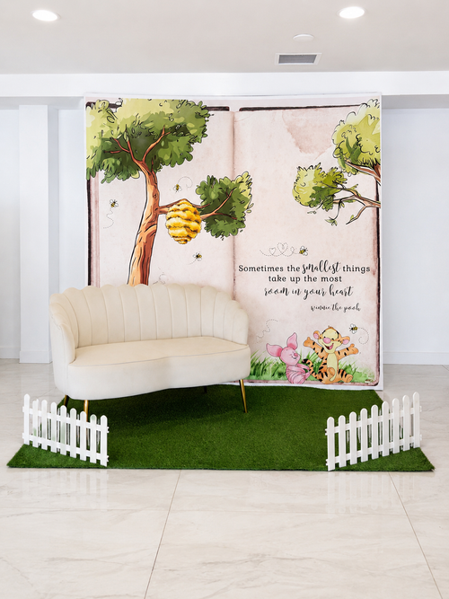 8x8 baby shower setup