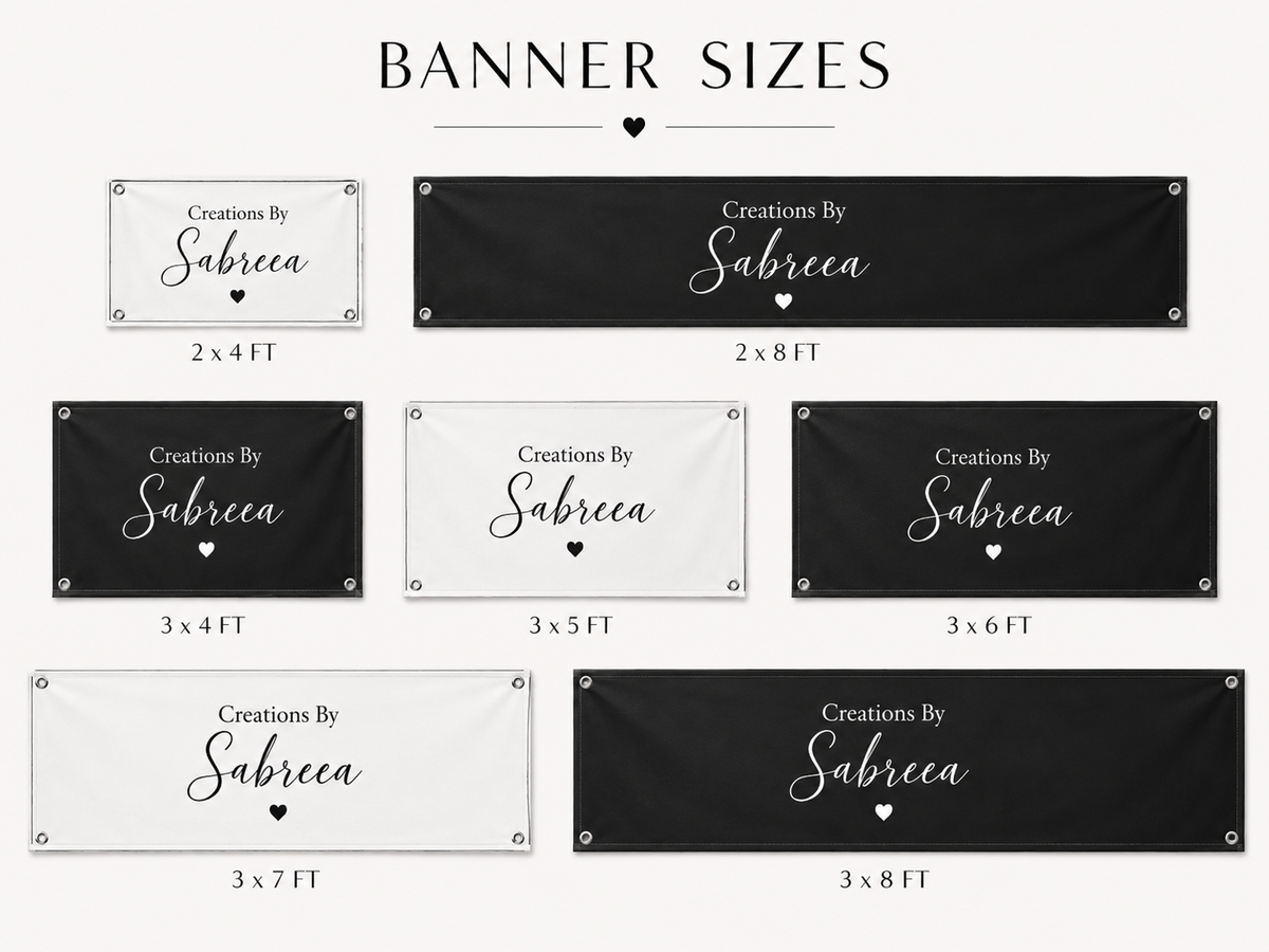 Creations By Sabreea banner sizes